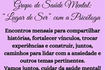 Rodas de conversa sobre saúde mental