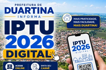 Prefeitura de Duartina disponibiliza IPTU 2026 em formato digital