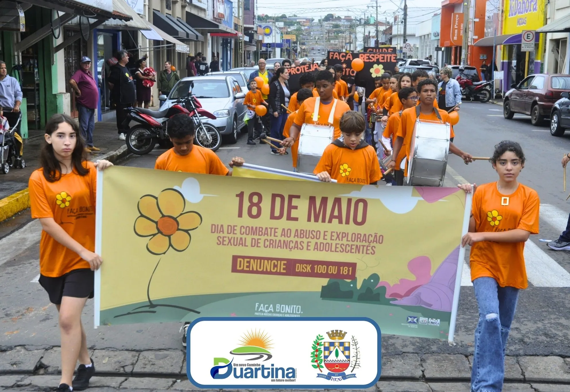 Maio Laranja: Duartina realiza ‘Caminhada pela proteção da infância e adolescência