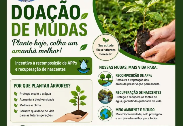 Secretaria Municipal de Agricultura e Meio Ambiente incentiva plantio com doação gratuita de mudas em Duartina