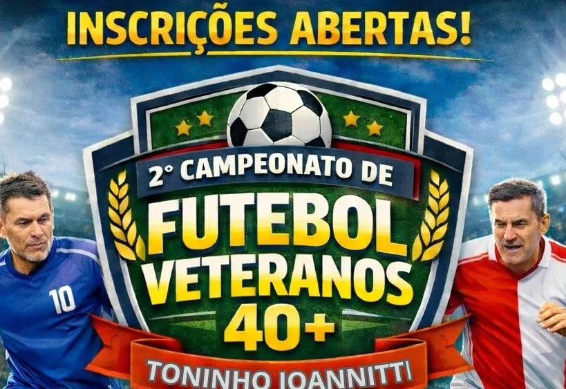 Inscrições abertas para o 2º Campeonato de Futebol Veteranos 40+ Toninho Joannitti em Duartina!